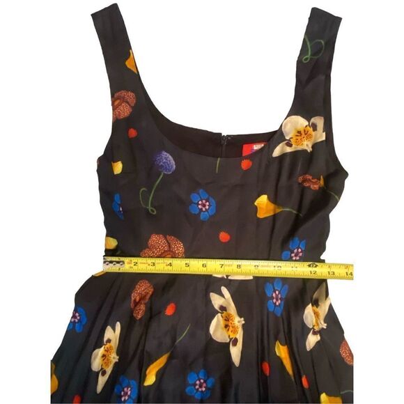 Solace London Naie Gown Dress Black Floral Size 4 Small Designer Maxi  Zip - Picture 5 of 12